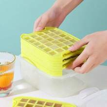 Home Use Multi-Compartment Ice Cube Tray Mold, Iced Drink Storage Box With Lid, 120pcs Capacity, Ice Maker