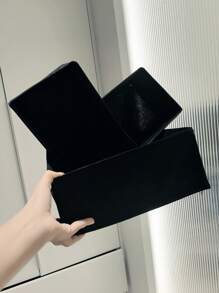 3/6pcs Non-Woven Fabric Foldable Storage Boxes, Drawer Type Organizer Bins For Socks, Bras, Underwear