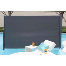 118" X 63" Outdoor Aluminum Handle Pentacle Sun Side Pull Shed Windshield Awning - Coffee - View 2