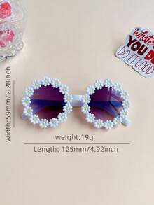 2/4Pcs 2025 Girls Cute Newest Flower Heart 3 Styles Kids Children Fashion Glasses Baby Eyewear - Multicolor - View 5