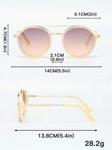 1pc Classic Minimalist Round Frame Metal Collision Color Optical Glasses, Fashionable Frame Design Suitable For All Face Shapes, Versatile
