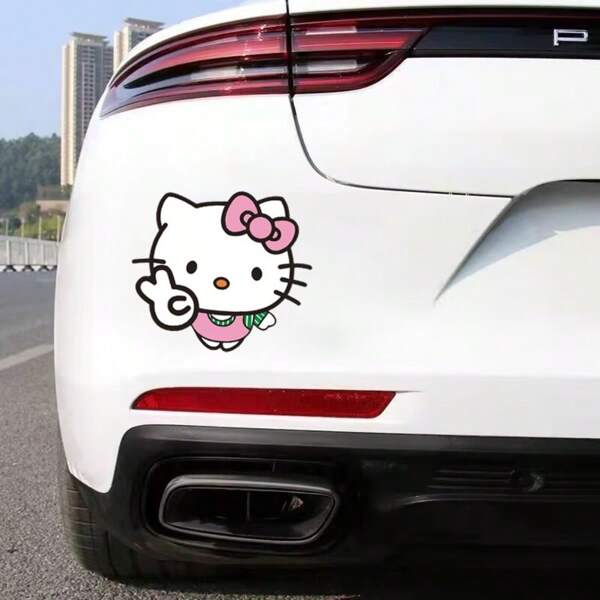 Sanrio Sanrio Hello Kitty Stickers - Vibrant And Cute Design, Decorative Stickers Suitable For Cars, Laptops, Water Bottles, Motorcycles, Vehicles | Festive Appearance | Stickers