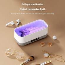 Portable Household Cleaning Machine, Clean Pod Ultrasonic Cleaner, Jewelry Cleaner Machine For Ring, Glasses, Makeup Brush,200mAh
