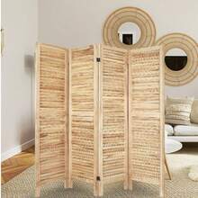 Room Dividers And Folding Privacy Screens,  Easy To Move And Freestanding, For Room Partition - Khaki - View 3