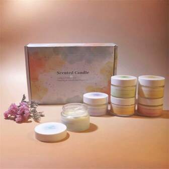 6 Sets Of Scented Candle Gift Set, Suitable For Mom | Lady, Canned Candle, Suitable For Family Scented Bath Yoga, Natural Soy Wax, Mother's Day, Birthday, Valentine's Day Scented Candle