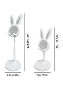 Suporte para tablet dobrável ajustável em formato de coelho, 2 peças, suporte para celular, dia dos namorados, casamento, aniversário, volta às aulas
