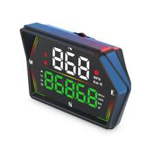GPS digitales Autoarmaturenbrett-Kopf-Up-Display, Fahrrekorder, intelligenter Fahrcomputer, zeichnet Gesamtkilometerzahl, Geschwindigkeit, Zeit, Kompass, Umgebungslicht, automatische Lichterfassung, Überschreitungswarnung, Müdigkeitsfahrwarnung auf, verstellbarer Ständer, KFZ-Elektronikzubehör