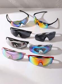 2pcs/1pc Fashionable New Outdoor Cycling Windproof Sports Glasses For Women Easy Comfort Casual Outfits Outdoor Cycling Glasses For Summer Beach Vacation,Outdoor,Travel Autumn Accessories Goggles