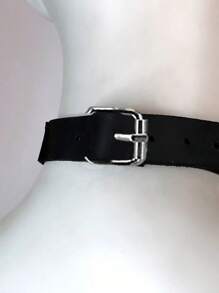 1PC Women Leather Choker Fashion Belts Style Choker Punk Jewelry With Chains Clavicle Choker Rock Neck Chain Bride Jewelry