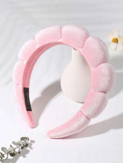 1/2/3pcs Velvet Hair Band +2pcs Hand Band For Spa, Skin Care, Makeup And Hair Styling Back To School