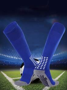 1 Pair Children Soccer Socks, Boys Professional Sports Socks With Anti-Slip Dots, Thick Terry, Knee-High, Suitable For Boys & Girls Ages 7-12