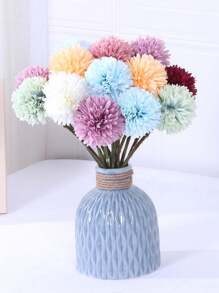10pcs Simulation Small Dandelion Decorative Bouquet, Ping Pong Daisy Decorative Flower Arrangement, Colorful And Dynamic Simulation Dandelion Flower Ball, Rustic Home Decoration, Garden Flower Decorations, Photography Props, Suitable For Home Living Room Bedroom Kitchen, Weddings, Hotels, Restaurants, Company Reception, Campus, Dormitory