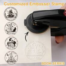 1pc Personalized Stainless Steel Embossing Stamp, Customizable Rectangle Shape For Books, Library, Office, Envelopes, Napkins, Handmade Gifts, Wedding Invitations, Birthday Presents,Back To School,School Supplies