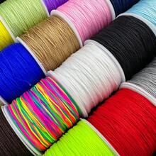 Corda de nylon de 50 m/rolo, tamanho 72, 0,8 mm, fio de nylon para tecelagem artesanal, para fabricação de joias, miçangas, acessórios para cordão de borla