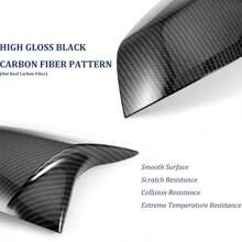 2pcs Set Carbon Fiber Texture Rear View Mirror Shell Cover - Rearview Mirror Protection Case, Fit For BMW 1 2 3 4 X M Series, Auto Exterior Replacement Parts