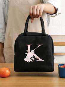Isolierte Lunch Tasche mit Bären Muster auf der Vorderseite und A-Z Buchstaben Muster auf der Rückseite, isolierte Lunch Box Tasche, Lunch Kühltasche mit dickem Alufolie, Picknik Kühltasche, tragbare Lunch Box Tasche für Arbeit und Outdoor, Lunch Tasche, Arbeits-und Schultasche, Lehrer Aufbewahrungstasche, Klassenzimmer Tasche, Klassenzimmer Aufbewahrungstasche. Geschenke für Frauen, Geschenke für Männer.