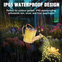 Lysliv Watering Can Solar Lights Outdoor Garden, LED Solar String Lights Waterproof Retro Metal Water Can Hanging Lantern With Bracket Warm White Gardening Décor For Patio Yard Pathway Gifts For Women