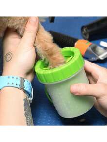 Limpiador portátil de patas de perro, tamaño grande, color rosa