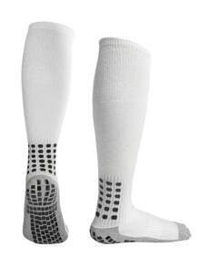 1 Pair Children Soccer Socks, Boys Professional Sports Socks With Anti-Slip Dots, Thick Terry, Knee-High, Suitable For Boys & Girls Ages 7-12