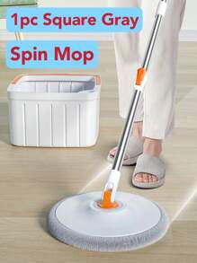 1set Wastewater Separate Mop, Rotating Mop, No Hands Washing Mop, 360 Degree Rotating Wringing Mop, 3 Pole Dirty Water Separation Bucket 1, Mop Plate 1, Mop Cloth 2, Home Flat Absorbent Mop