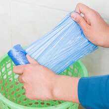 100pcs/5rolls, Multiple Colors Trash Bag, Portable Plain Garbage Bag For Household, Plain Small Trash Bags, Foldable, Plastic Garbage Can Liners For Bathroom, Restroom, Bedroom, Office, And Toilet, Convenient And Space-Saving - Multicolor - View 2
