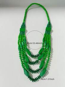 2025 New Handmade Beaded Multi-Layer Necklace, Bohemian European And American Fashion Retro Style Versatile