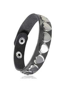 3pcs/Set Gothic Rivet Edgy Y2K Bracelet Set, Suitable For Men & Women Daily Wear, Party, Performance, Couples Bracelet, Christmas, Valentine's Day, Carnival Costume Accessories, Great For Birthday, Holiday, Anniversary Gift