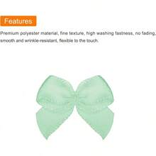 50PCs Mini Ribbon Bow 1 "Mini Fabric Satin Ribbon Flower Bows For Craft DIY Sewing Wedding Birthday Party Red - 綠色 - 查看 5