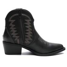 GLOBALWIN Women's Western Boots Ankle Cowboy Boots For Women Fall Boots Halloween Season - 破爛棕色 - 查看 2