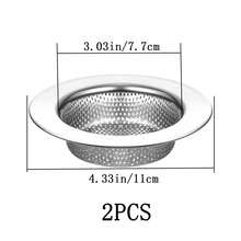 1/2PCS Kitchen Sink Drain Strainer/Catcher/Basket/Cover/Filter/Trap/Screen, Stainless Steel, Dishwasher Friendly