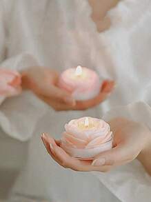 Vela Aromática de Vidro com Aroma de Rosa 1 Pacote, Presente do Dia das Mães, Decoração para Quarto, Casamento, Aniversário, Celebração Romântica, Festa de Casamento, Cera de Soja Inodora, Embalagem em Caixa Colorida de Alta Qualidade, Vela de Aniversário, Decoração para Pedido de Casamento, Decoração de Jantar à Luz de Velas