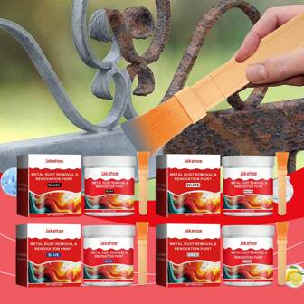 Waterproof & Rust-Resistant Metal Primer, Acrylic Metal Anti-Rust Paint, Durable Coating, Suitable For Home & Office Decor Renovation