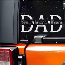 Calcomanía personalizada para mamá/Calcomanía personalizada para papá/Calcomanía de regalo de cumpleaños para carro o camioneta/Calcomanía personalizada con nombre para parachoques para el Día de la Madre, hija o hijo/Navidad/Múltiples tamaños - Multicolor - Ver 2