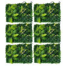 6PCS Greenery Walls, Artificial Greenery Wall, Artificial Grass Backdrop Wall - Green - View 6