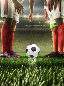 1pc Custom Engraved Pro Size 5 Soccer Ball, Unique Football Gifts, Suitable For Training And Competition - Personalised With Name And Logo For Home Decoration, Birthday, Anniversary, Halloween, Wedding, Valentine's Day Gifts - White - View 6