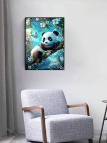 1pc DIY Diamond Painting, Panda Animal Rhinestone Embroidery, Home Decor, Full Drill, 11.8*15.7in/ 30*40cm