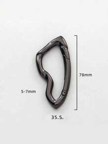 1 buc breloc carabină în formă asimetrică, pandantiv cu clip pentru drumeții, îmbrăcăminte, accesoriu pentru geantă, accesorii auto în stil casual de stradă, pandantiv pentru geantă, drăguț gotic Y2k