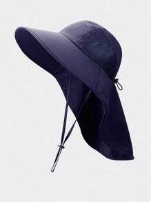 1 pieza Sombrero de verano para hombre de secado rápido, sombrero cubo de protección solar, sombrero cubo transpirable resistente a los rayos UV, sombrero cubo de ala ancha para montañismo y camping con protección para el cuello, sombrero cubo ajustable con cuerda, sombrero de malla transpirable con protección solar, sombrero de sol para actividades al aire libre en verano, liviano e impermeable - Utilizado para protección UV al aire libre