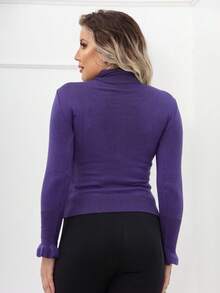 Women Sweaters - 藏蓝色 - 查看 3