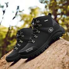 Men's Waterproof Non-Slip Outdoor Hiking Shoes, Warm Trekking Climbing Shoes