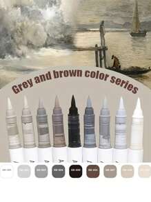9 Stücke Monet Lila Serie Marker, Direkt Flüssig Soft Tip, Poliereffekt, hoher Pigmentgehalt und mischbar - perfekt für Künstler, Anime Liebhaber und Outdoor Shooting, ohne Pinsel, Must-Have für Outdoor Malerei | Lebendige Markierer ), Polypropylen Stifte, Geschenke für den Schulanfang