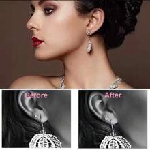 Shmian 200Pcs Clear Invisible Earlobes Protective Stickers For Stretched Ear Lobes And Relieve Strain From Heavy Earrings