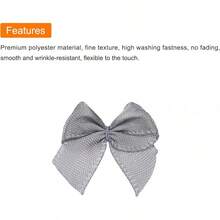 50PCs Mini Ribbon Bow 1 "Mini Fabric Satin Ribbon Flower Bows For Craft DIY Sewing Wedding Birthday Party Red - 灰色 - 查看 5