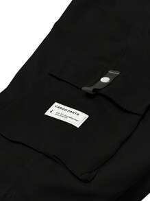Hidkat paquete de 3 pantalones capri tipo cargo para hombres, con cintura con cordón, bolsillos grandes, parches con letras, pantalones deportivos de moda casual