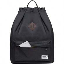 KAUKKO New Canvas Drawstring Bag Sports Bag Backpack Oxfor - Black(K1031-3) - View 5