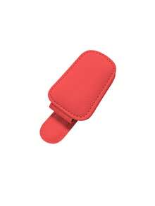 2 piezas/1 pieza Clip universal para gafas de sol de parasol de coche, clip magnético para gafas de cuero de material de PU, clip para tarjetas de tickets de coche, soporte de gafas de moda, accesorios de parasol de coche, accesorios interiores automotrices (Negro/Gris/Rojo/Beige) - Estilo A - Ver 21
