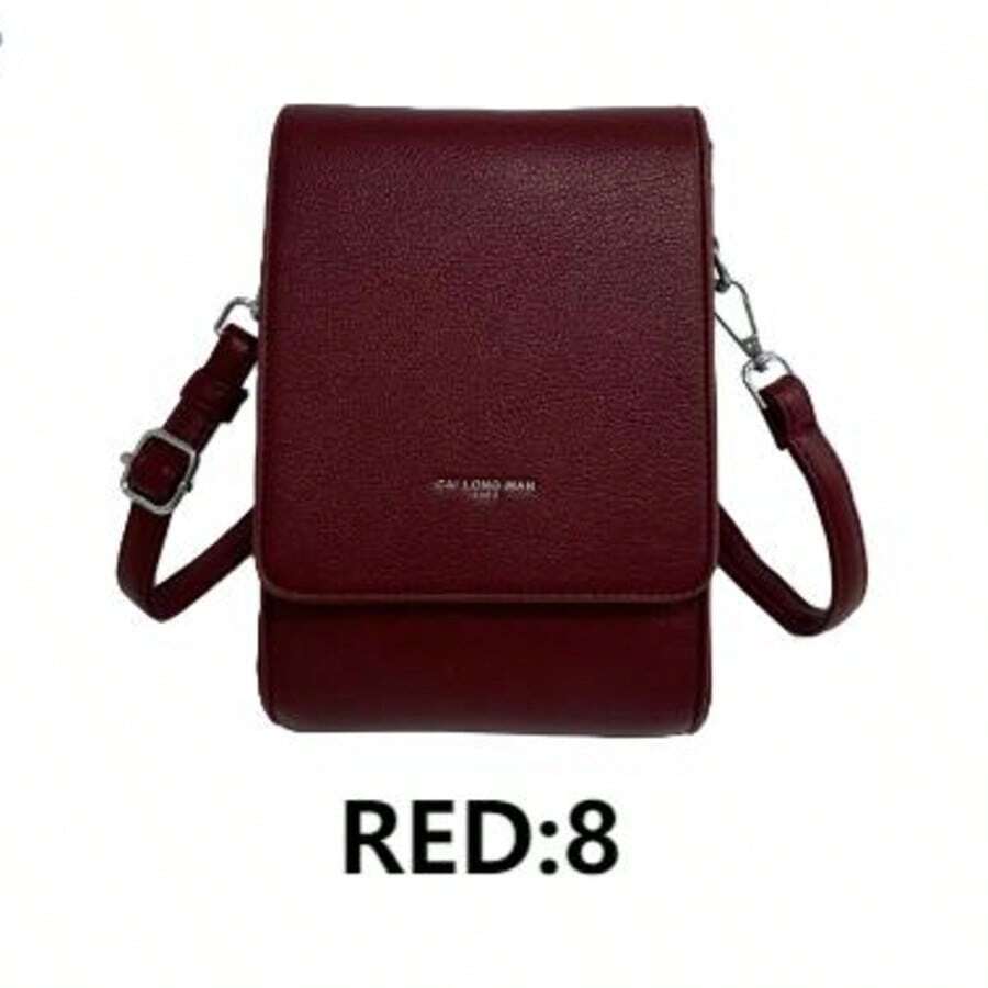 Fashionable Casual Ladies' Small Shoulder Bag - Red - View 1