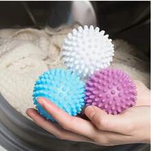 5 كرات غسيل قابلة لإعادة الاستخدام - منظف وزيل الوبر والنسيج الناعم، ومزيل الكرمشة والكهرباء السااكنة. تعمل على تنظيف قوي وأداة غسيل متداولة