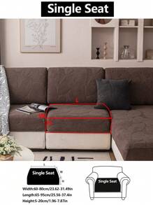 1pc All Season Stretch Sofa Cover, Plush Fleece Anti-Slip Anti-Spill Full Wrap Sofa Seat Cushion Slipcover, Machine Washable Dust-Proof Durable Furniture Protector For L-Shaped Sofa And 1/2/3/4 Seater