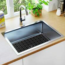 2pcs Kitchen Sink Mat Dish Drying Mat Sink Protector Dish Drying Pad For Bottom Of Kitchen Sink - 2PCS-solid Black - View 2